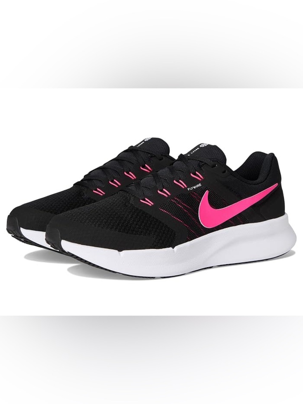 NWT* Nike Run Swift 3 Womens Running Shoes Sneakers Black White Hot Pink
